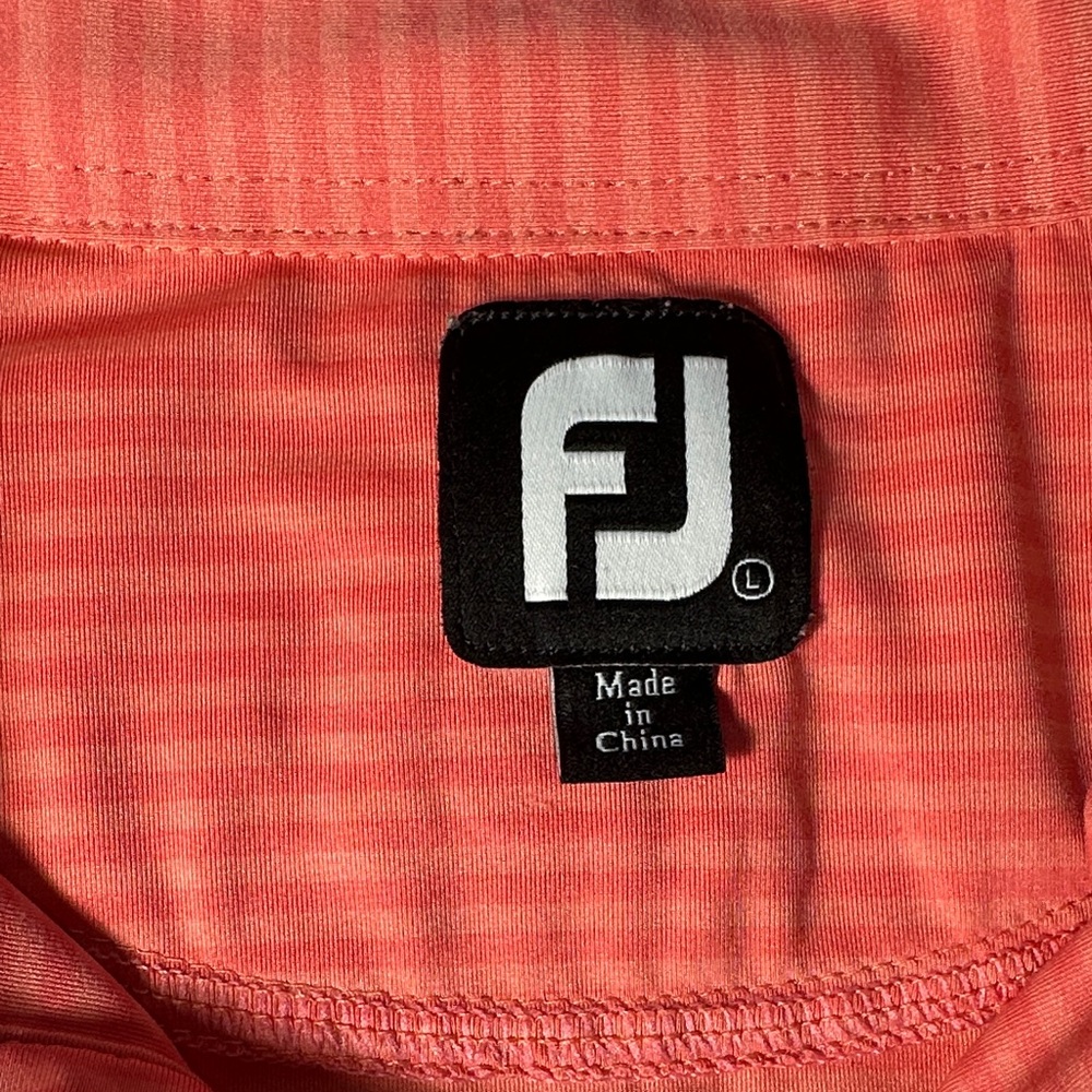 FootJoy Vibrant Coral Polo Shirt for Men - Picture 2 of 5